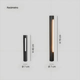 Baliza Exterior IP65 LED con Sensor Diseño Minimalista Jardín Negra