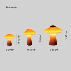 Lámpara de Seta Solar LED Exterior Jardín de Diseño