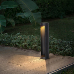 Baliza de Luz Para Jardin LED Solar de Diseño Moderno de Metal Negro