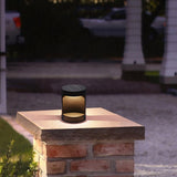 Baliza de Luz Para Jardin LED Solar de Diseño Moderno de Metal Negro