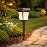 Lámpara de Estaca de Jardín Solar IP65 de Vidrio Tipo Farol