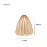 Lámpara colgante origami nórdica blanca con LED regulable para comedor