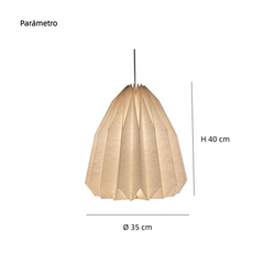 Lámpara colgante origami nórdica blanca con LED regulable para comedor