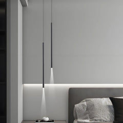 Lámpara Colgante Lineal LED Estilo Minimalista para Mesita de Noche