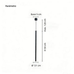 Lámpara Colgante Lineal LED Estilo Minimalista para Mesita de Noche