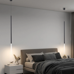 Lámpara Colgante Lineal LED Estilo Minimalista para Mesita de Noche