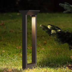 Baliza Solar de Jardín LED IP65 de Diseño Moderno Rectangular Negra