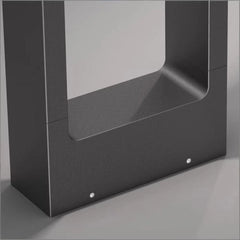 Baliza Solar de Jardín LED IP65 de Diseño Moderno Rectangular Negra