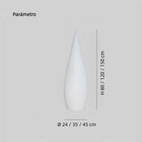 Lámpara De Pie Exterior Jardín Solar Regulable IP65 Blanco Moderno Forma Lágrima