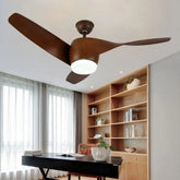 Ventilador de techo con luz 3 aspas diseño nórdico LED silencioso motor DC 132 cm salón