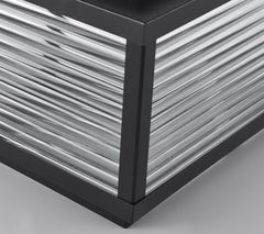 Lampara solar sobremuro rectangular de vidrio regulable IP65 moderno para jardín