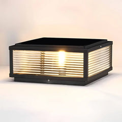 Lampara solar sobremuro rectangular de vidrio regulable IP65 moderno para jardín