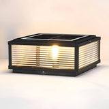 Sobremuro exterior solar moderno IP65 de vidrio rectangular para pilar