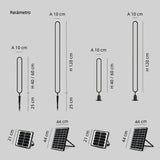 Baliza Solar Exterior LED IP65 Para Jardín De Diseño Moderna Negra