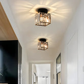 Lámpara de techo para pasillo LED moderna de cristal