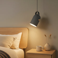 Lámpara colgante moderna orientable de metal en color morandi para mesilla de noche