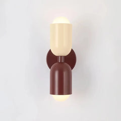 Aplique de pared bidireccional moderno en tono morandi para mesita de noche