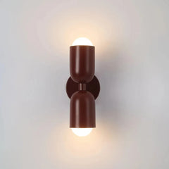 Aplique de pared bidireccional moderno en tono morandi para mesita de noche