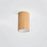 Foco de superficie de madera cilíndrico LED nórdico para pasillo