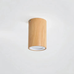 Downlight LED de superficie en madera nórdico para pasillo