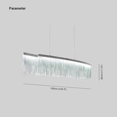 Lámparas suspendidas diseño elegante y lujoso con flecos
