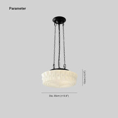 Lámpara colgante redonda blanca para comedor vintage