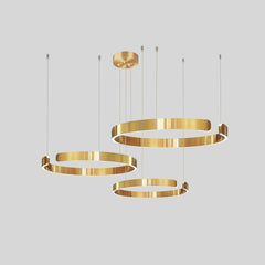 Lámpara colgante de anillo moderna con LED regulable en altura para comedor