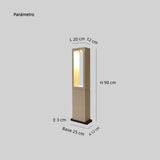 Baliza De Exterior Jardin LED Moderno IP65 Gris Rectangular