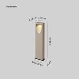Baliza de Exterior Jardin LED Cálida IP65 de Diseño Moderno Gris Rectangular