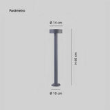 Baliza de Exterior Jardin LED IP65 Diseño Moderno Metal Negra