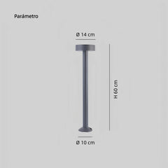 Baliza de Exterior Jardin LED IP65 Diseño Moderno Metal Negra