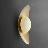 Aplique pared cobre LED moderno ovalado para dormitorio