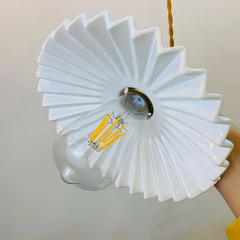 Lámpara cerámica colgante Art Déco retro para comedor