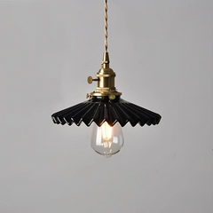 Lámpara cerámica colgante Art Déco retro para comedor