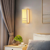 Aplique de pared de madera japonés regulable para dormitorio