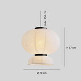Lámpara de papel colgante blanca estilo Japandi LED para comedor