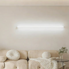 Aplique de pared lineal LED minimalista de metal para salón