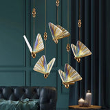 Lámpara Colgante Mariposa LED Moderna Multicolor para Mesita de Noche
