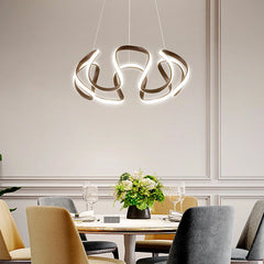 Lámparas colgantes de diseño irregular moderno de metal con LED regulable comedor
