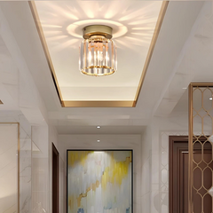 Lámpara de techo para pasillo LED moderna de cristal