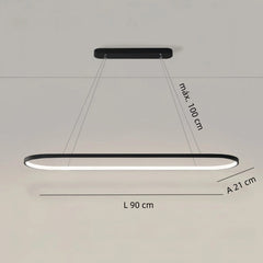 Lámpara Colgante LED Ovalada Contemporánea para Isla de Cocina Regulable