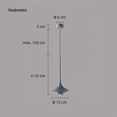 Lámpara Colgante LED de Estilo Nórdico Minimalista con Altura Regulable para Mesita de Noche