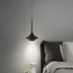 Lámpara Colgante LED de Estilo Nórdico Minimalista con Altura Regulable para Mesita de Noche