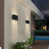 Aplique bidireccional exterior moderno negro LED IP65 para porch