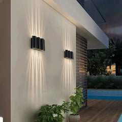 Aplique bidireccional exterior moderno negro LED IP65 para porch