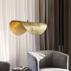 Lámpara Colgante Latón Dorado de Diseño Regulable en Altura para Comedor