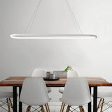 Lámpara colgante ovalada moderna con LED regulable para isla de cocina