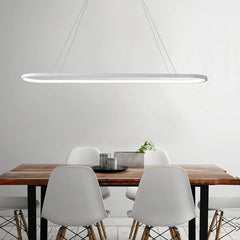 Lámpara Colgante LED Ovalada Contemporánea para Isla de Cocina Regulable