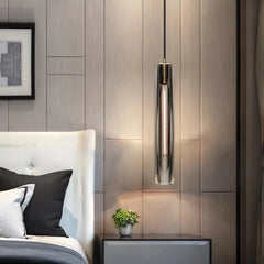 Lámpara Colgante para Mesita de Noche LED Tubo de Vidrio Moderno