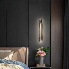 Lámpara Colgante para Mesita de Noche LED Tubo de Vidrio Moderno